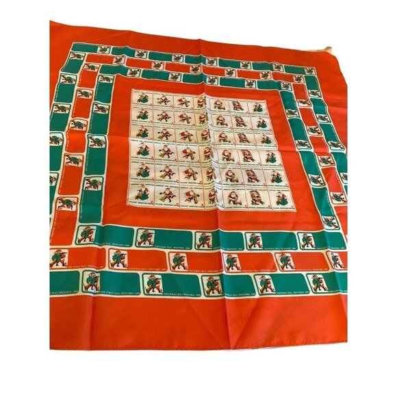 Christmas Scarf American Lung Association Santa Dog 1982 - Picture 1 of 7